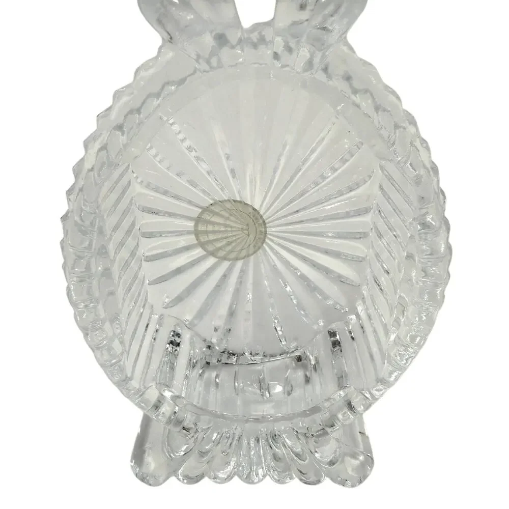 Vintage Crystal Clear 24% Lead Crystal Quartz Mantel Clock Taiwan Luxury Decor